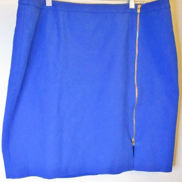 Talbots Plus Size Womens Pencil/Straight Skirt, Front Zipper Cobalt Blue Size 20 - Picture 4 of 11